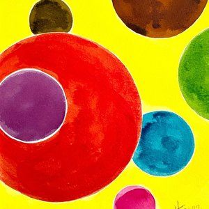 Tumble Time - Original Wall Art Watercolor Painting Matted Frame Ready 11”x14”